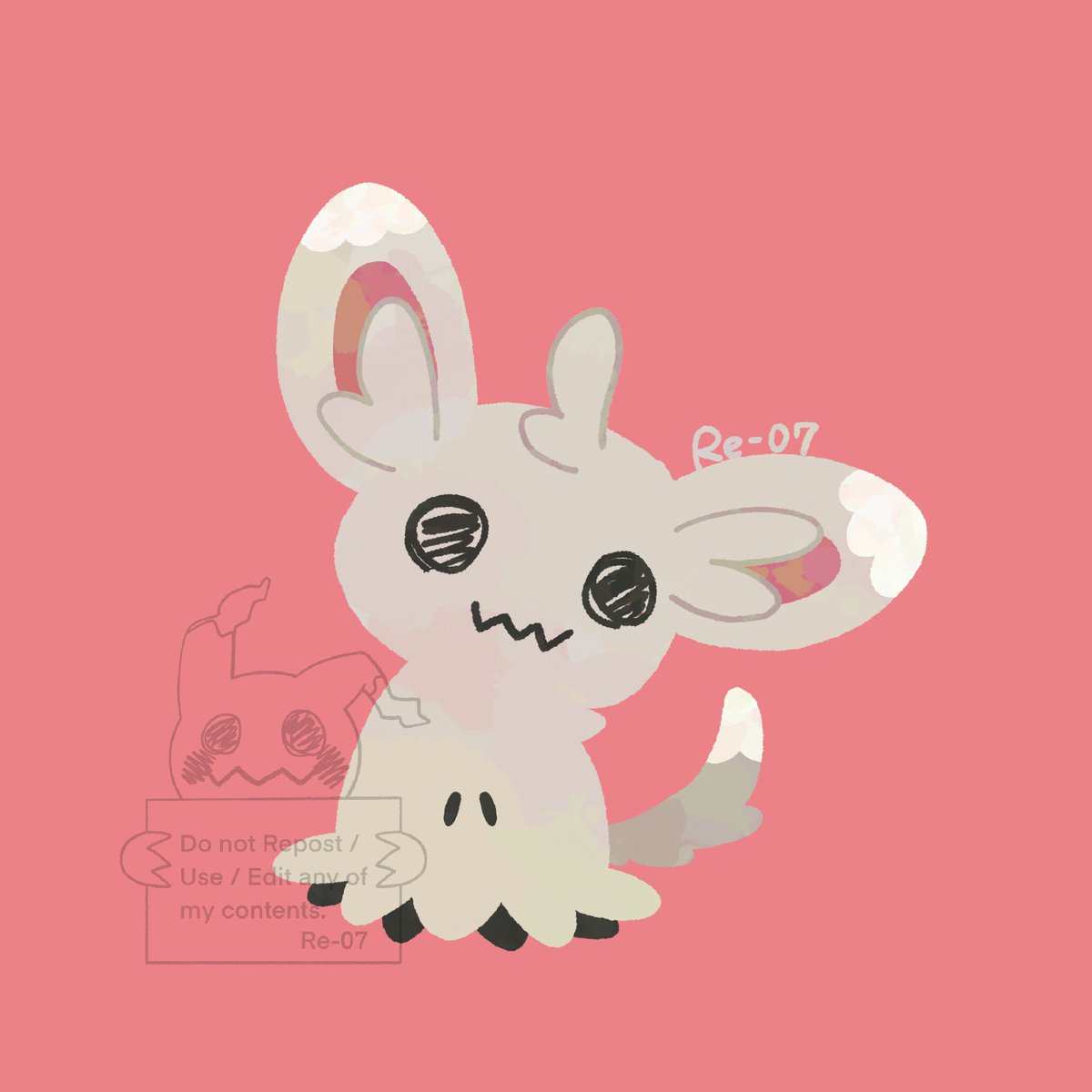 Re_07_game's tweet photo. チラーミィの布を被ったミミッキュ🎨
#pokemonfanart
#Minccino https://t.co/NfN1dmTosQ
