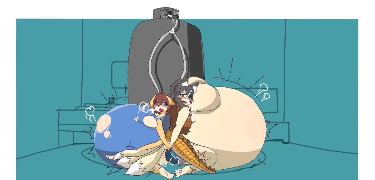 inflacon0852's tweet photo. ウチの子とリューカちゃんで、リューカちゃんの部屋で膨らみ会いっこするイラストとかお願いできますか！
#odaibako_inflacon0852 https://t.co/O9XUyzPfV0
この後めちゃくちゃ膨らんで家ごと吹き飛ばした https://t.co/5k3lFDqH8e