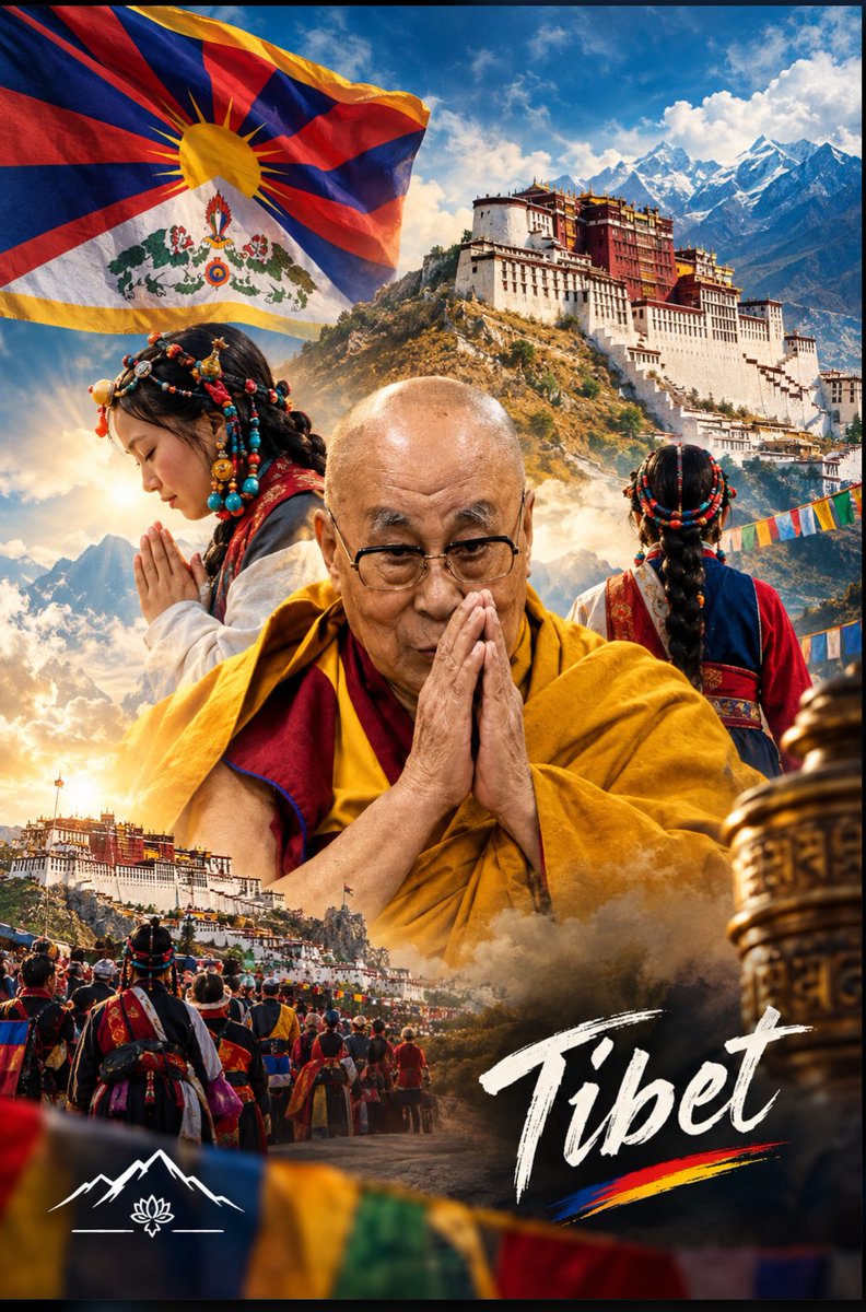 DolmaTashioe's tweet photo. 🇹🇧 Tibet is more than a place-it is a living heritage of faith, culture, compassion and resilience. 🏔️
May its spirit, traditions and identity continue to inspire the world.
#Tibet #TibetanCulture #DalaiLama #Tibetans #HumanRights #Peace #Compassion #TibetanHeritage https://t.co/0FpGuwS7Dd