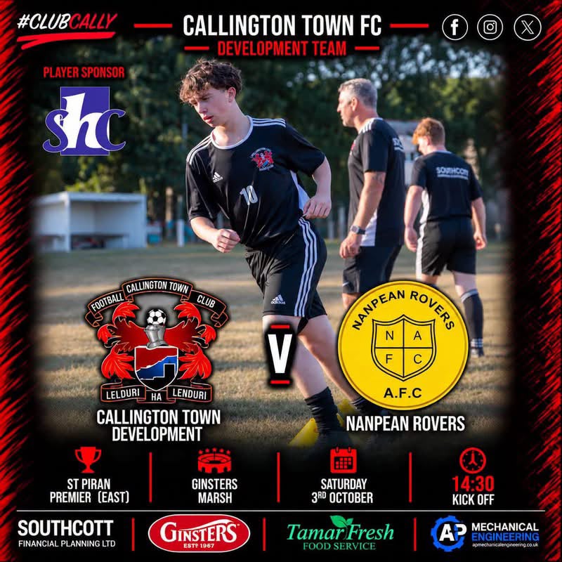 CallyTownFC's tweet photo. It's Match Day ⚽️

Many thanks to Page Construction for sponsoring Callum McDonnell for this season and many thanks also to Steve Hoskin Construction for sponsoring Sam Lambert for the season 👏

📸Chilly Pics

#ClubCally #cornishfootball #ctfc #football #soccer https://t.co/lSOKYbe1T8