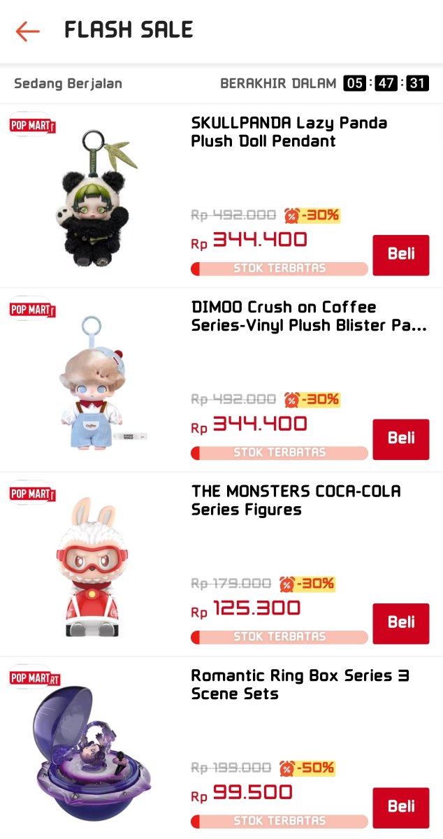 ArmynLius's tweet photo. Flash Sale Pop Mart 9 Produk
Ada yang diskon 1/2 harga cek link dibawah
https://t.co/jNI0Yy6i7o https://t.co/jFTmB37miN