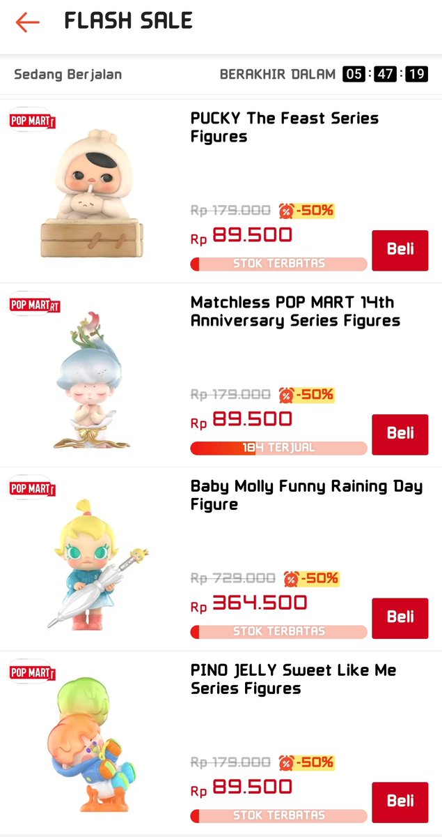 ArmynLius's tweet photo. Flash Sale Pop Mart 9 Produk
Ada yang diskon 1/2 harga cek link dibawah
https://t.co/jNI0Yy6i7o https://t.co/jFTmB37miN