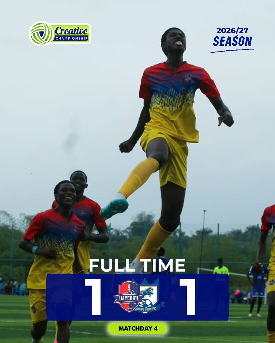 TCC_League's tweet photo. Iganmu Tiger fight back to secure point at Imperial.
#TCC | #IMPIGA | #Bet9ja https://t.co/L9wmKclgPA