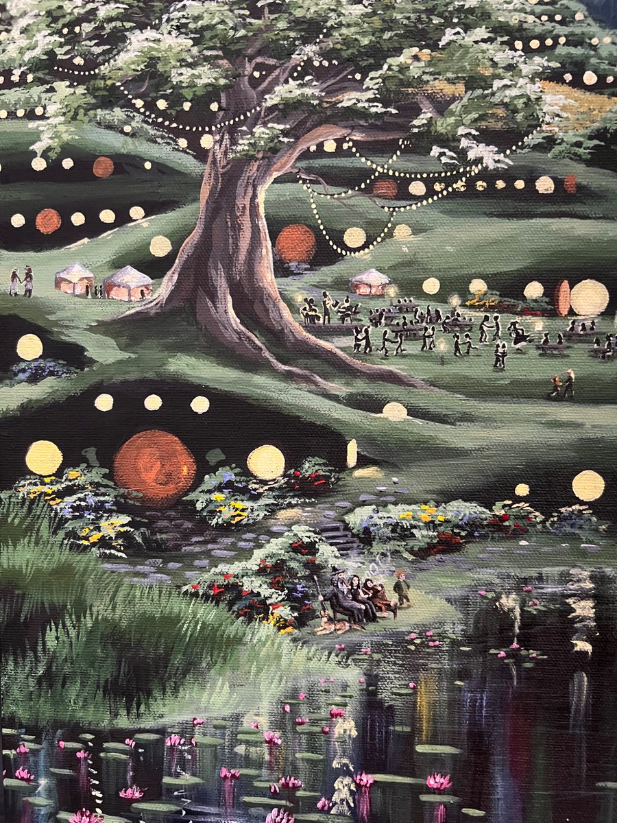 ArtsyMarx1st's tweet photo. the space shire is complete. its available for 1800 usd 🧙‍♂️🧌🧝‍♀️ there are so many little hidden characters in this https://t.co/5w3UenfnvW