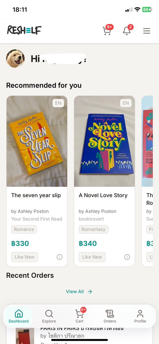 summerwherever's tweet photo. ลองสั่งหนังสือใน reshelf ครั้งแรก คือดีเกินคาด ราคาเป็นมิตรมาก บางเล่มมือสองแต่ยังอยู่ในซีลอยู่เลย หน้าเว็บทำดี หานิยายง่ายเพราะ filter ละเอียดมาก จ่ายเงินง่ายไม่งง มีส่งอีเมลมาคอนเฟิร์มเรียบร้อย ตอนนี้รอแอพเปิดละ 🥺💖 https://t.co/xLsxzXA8hN