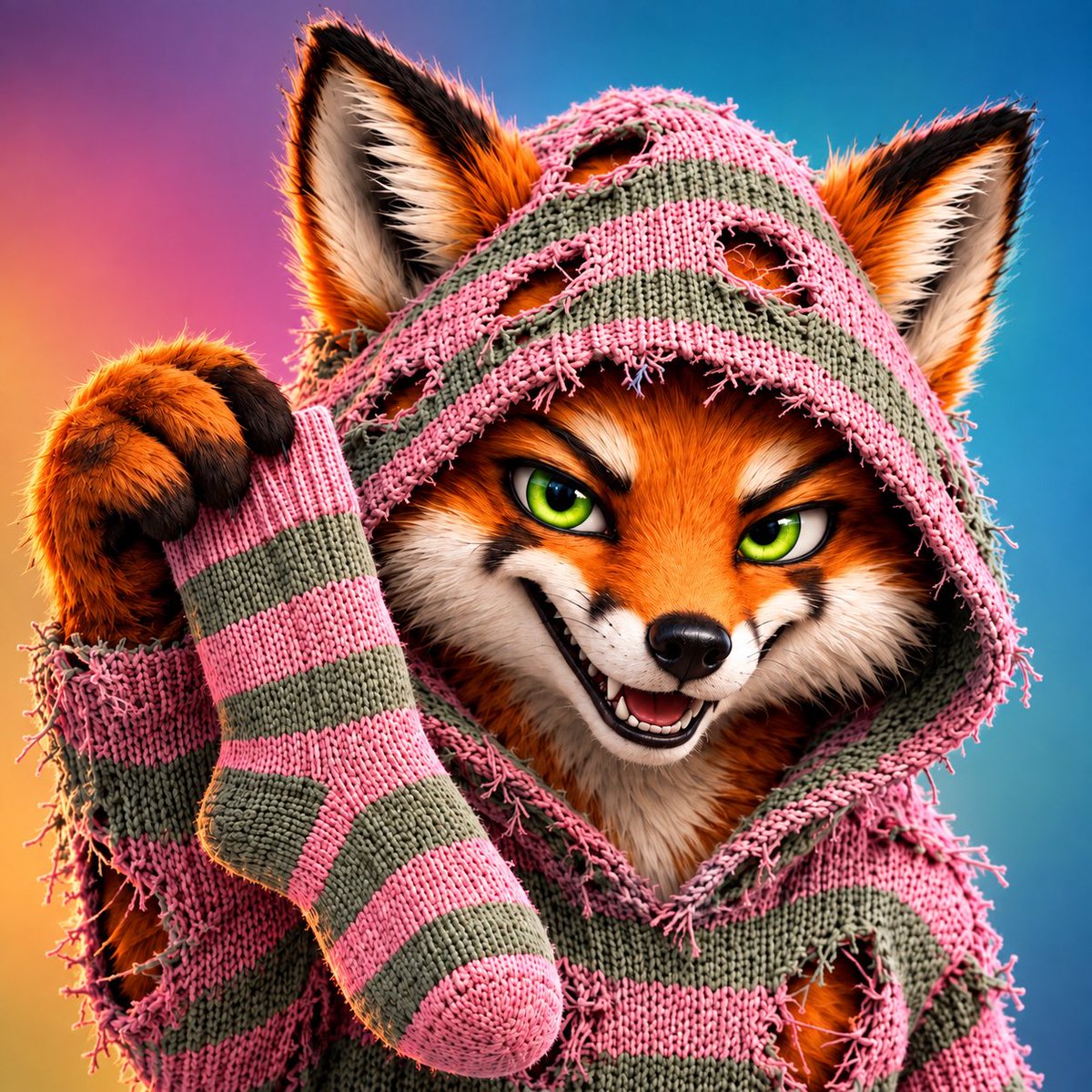 sockfoxsol's tweet photo. A single sock has no value. Two socks make a pair. One sock makes a legend.🦊🧦🧦 https://t.co/ET9sqd9nQC