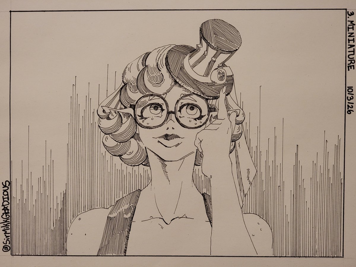 InktoberArc's tweet photo. PROMPT 3: [MINIATURE] TOP HAT

"I tip my top to thee, my good sir."

#Inktober2026 #arttwt https://t.co/zAebA1Gz2E