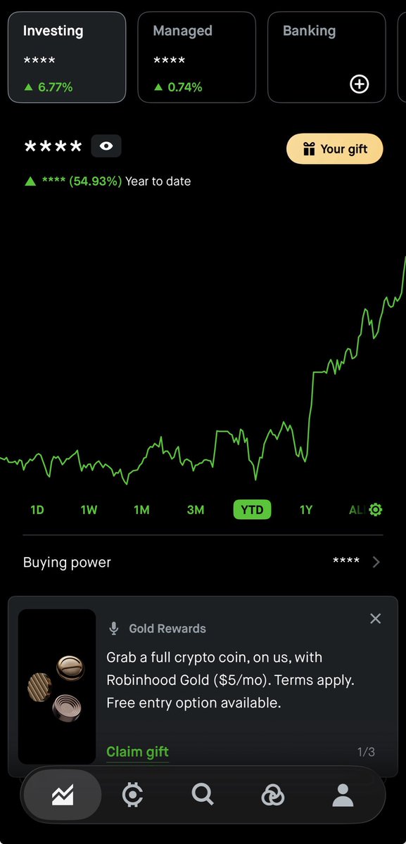50over200's tweet photo. I sucked at trading so I decided that I am just going to trade what Politicans trade. This my YTD, you can see where I had my “aha moment”. Don’t hate the player, hate the game. https://t.co/7tfXHm7P6w
