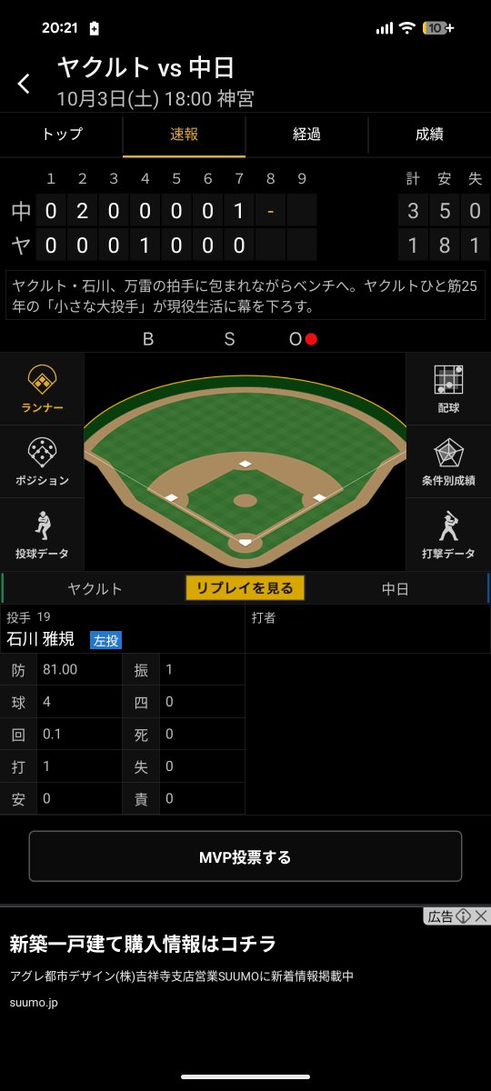 FFR41's tweet photo. 石川投手お疲れ様でした
強敵でした https://t.co/U1DArctQ0s