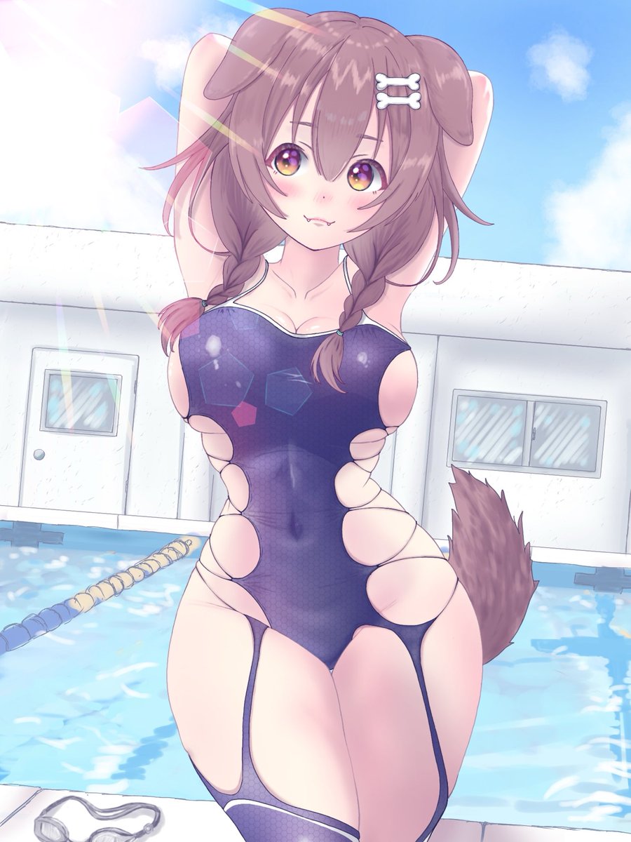 f_a_c_tf_a_c_t's tweet photo. 転校生いぬ『前の高校の水着しかなくて…///』

#できたてころね 
#ころさん https://t.co/Rk5oVlAKHu