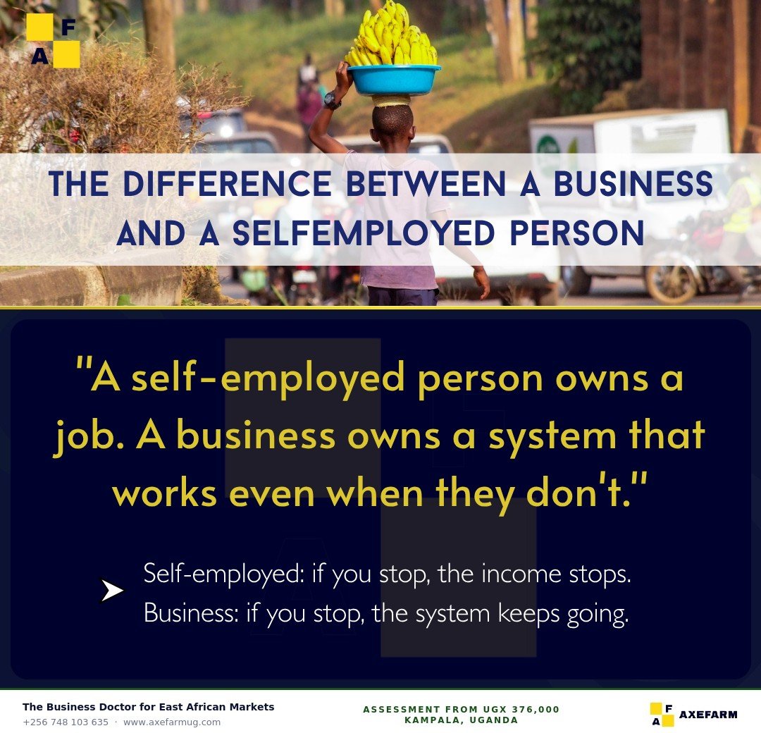 axefarm_ug1's tweet photo. Business vs Self-employment https://t.co/YxqcbgexDm