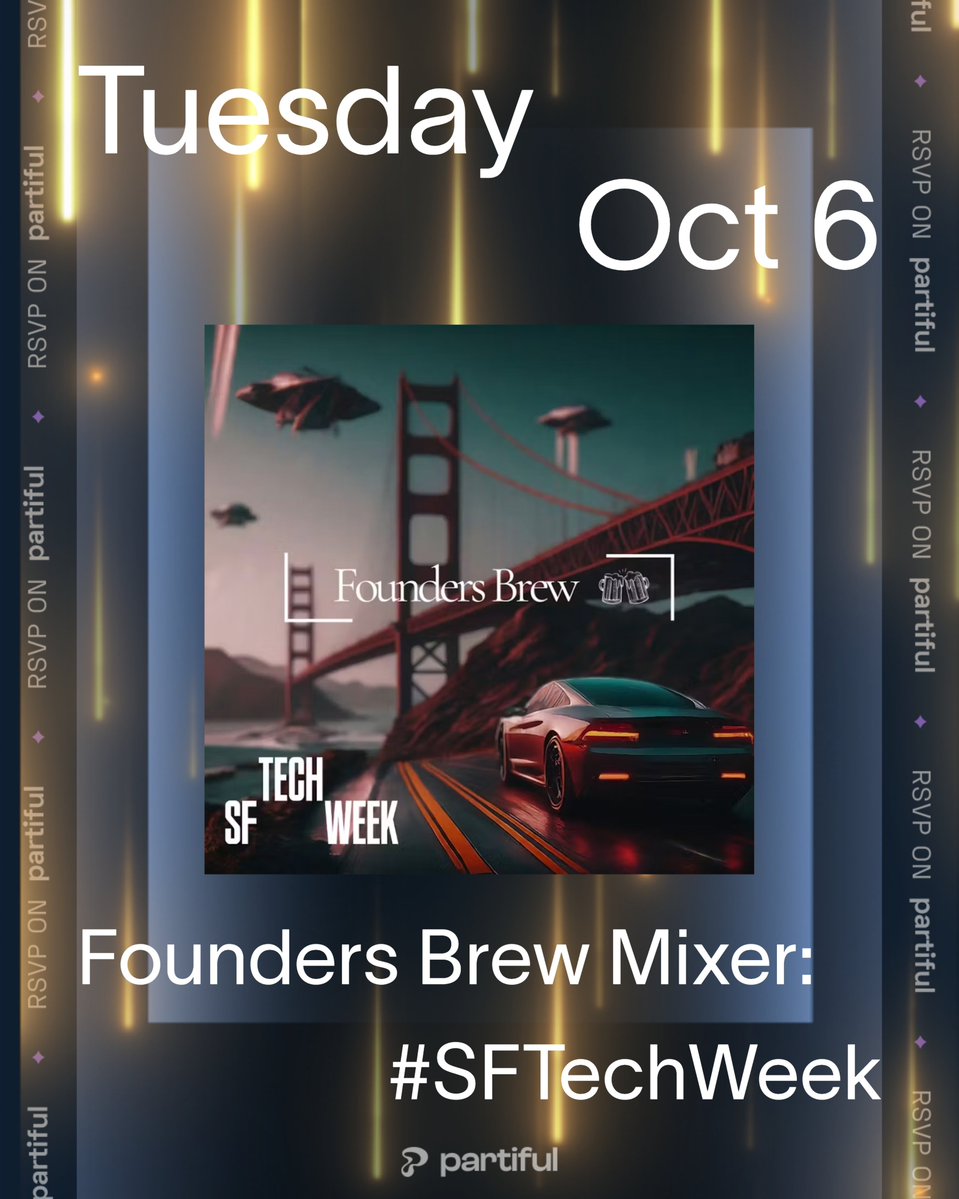 thefoundersbrew's tweet photo. Founders Brew Mixer is officially full for Tuesday, Oct 6 🍻

Spots filled up fast for #SFTechWeek, we're waitlisting from here. 

Check the link to join the waitlist, we'll reach out if a spot opens up: https://t.co/zcMXbxnQqR https://t.co/zILKN9xZby