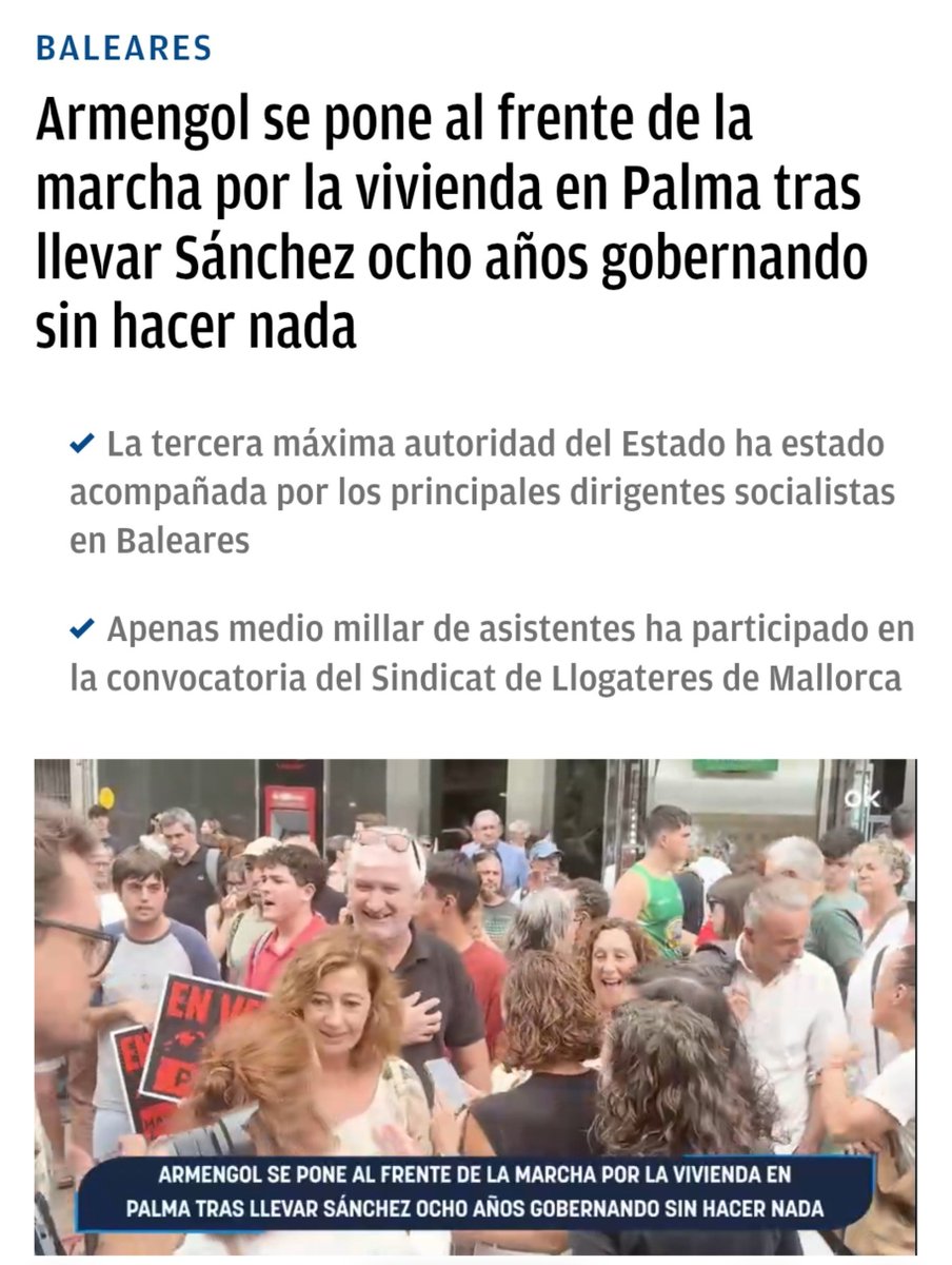 pmalvarezg's tweet photo. 👉Amb ella, l'habitatge va passar del problema número 15 a l'1.
👉Duu 3 anys presidint el Congrés i bloquejant la tramitació de les lleis d'Habitatge i contra l'Okupació.
👉Amb Sánchez va prometre 600.000 habitatges i no n'han fet ni un.

No tenen vergonya ni la coneixen. https://t.co/0x62H6YClW