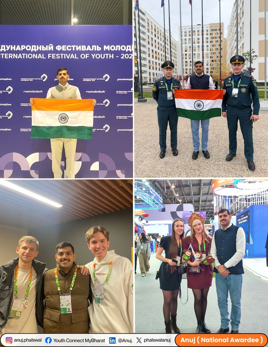phalswalanuj's tweet photo. From India to Ekaterinburg 🌍

The International Youth Festival 2026 brought together thousands of young people to connect, learn, and exchange perspectives across borders.

A meaningful experience of youth, ideas, and global connections.

#AnujPhalswal #YouthLeadership https://t.co/jDvPeAA6RU
