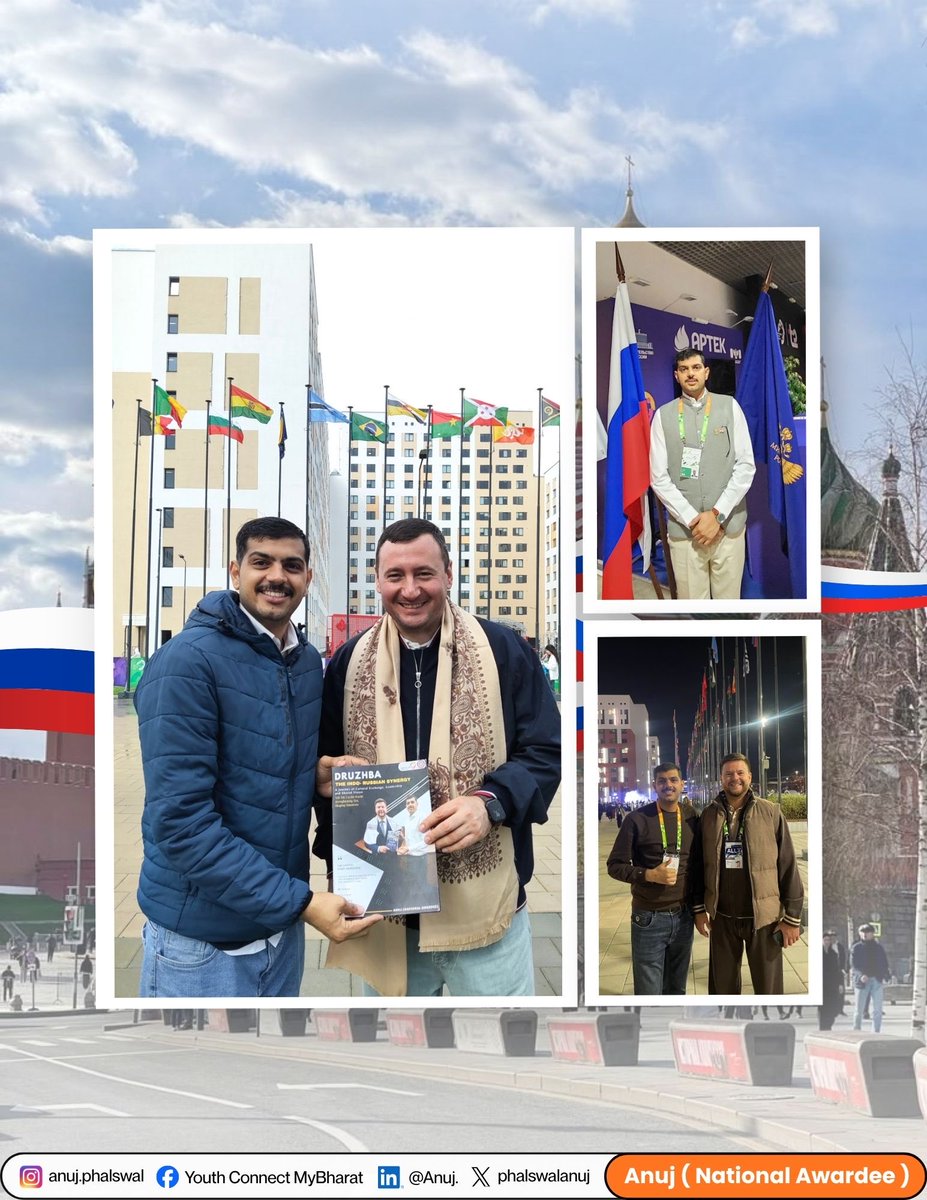 phalswalanuj's tweet photo. From India to Ekaterinburg 🌍

The International Youth Festival 2026 brought together thousands of young people to connect, learn, and exchange perspectives across borders.

A meaningful experience of youth, ideas, and global connections.

#AnujPhalswal #YouthLeadership https://t.co/jDvPeAA6RU