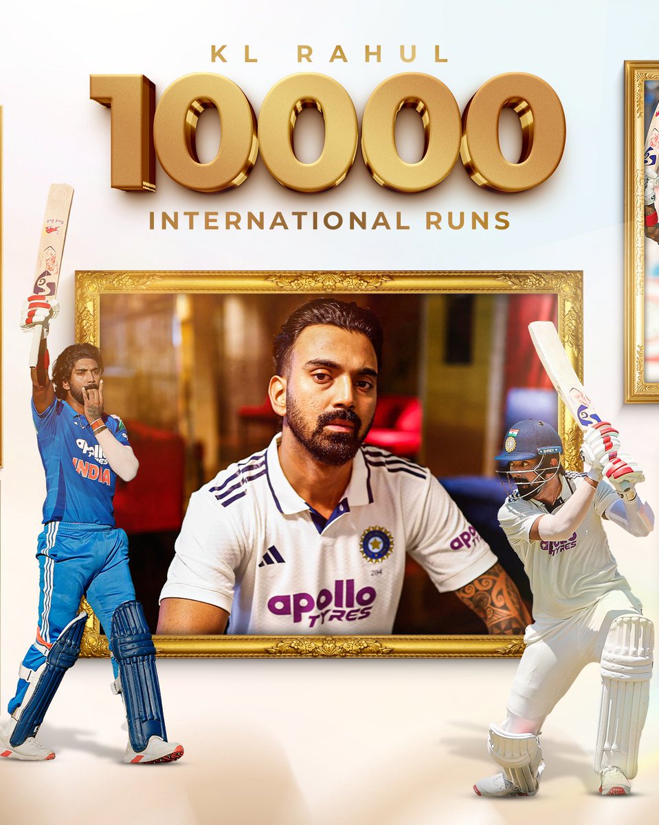 BCCI's tweet photo. 1️⃣0️⃣,0️⃣0️⃣0️⃣ of the most 𝗞𝗟𝗮𝘀𝘀𝘆 𝗿𝘂𝗻𝘀🫡

#TeamIndia vice-captain KL Rahul reaches a magnificent milestone in international cricket 👏👉

Updates ▶️ https://t.co/PhSJSbvW7C

#INDvWI | @mflone_ | @klrahul https://t.co/YfGWdgCXBj