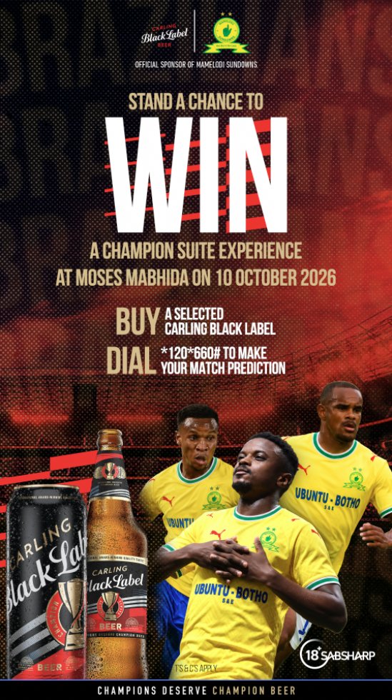 blacklabelsa's tweet photo. Phakamisa u-7 👆🏽! From October, every weekend yi-Weekend Enkulu! 🔥uAdmin we-Carling will be serving izinto ezikhala kahle! 🍺

WIN a Champion Suite Experience eMabhida! 🏆

Buy a Selected Carling. Dial *120*660# to make your prediction and you could be eDubane ⚽️ #ChampionBeer https://t.co/bz1aloogQl