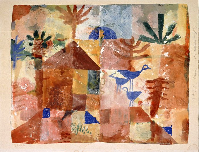Makel_art's tweet photo. 🎨Paysage avec oiseaux bleus
Paul Klee - 1927 https://t.co/YMopWYB3OA