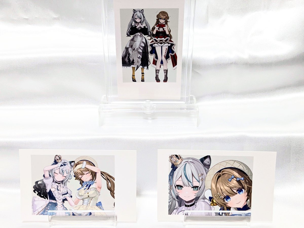 VTuberPRESS's tweet photo. 【#ぶいとり 事後通販情報】

第1回ぶいとり！の事後通販グッズは絶賛販売中です🎁

今回は「ランダムチェキ風カード」をご紹介🎵

3種類、すべてが当たり🎯
1枚だけでもよし、3枚すべて集めてもよし✨️

▼詳細・ご購入はこちら
https://t.co/W7RsFOiycg

✅️受注生産グッズは【10/5(月)】まで https://t.co/xWsuqp3vAG