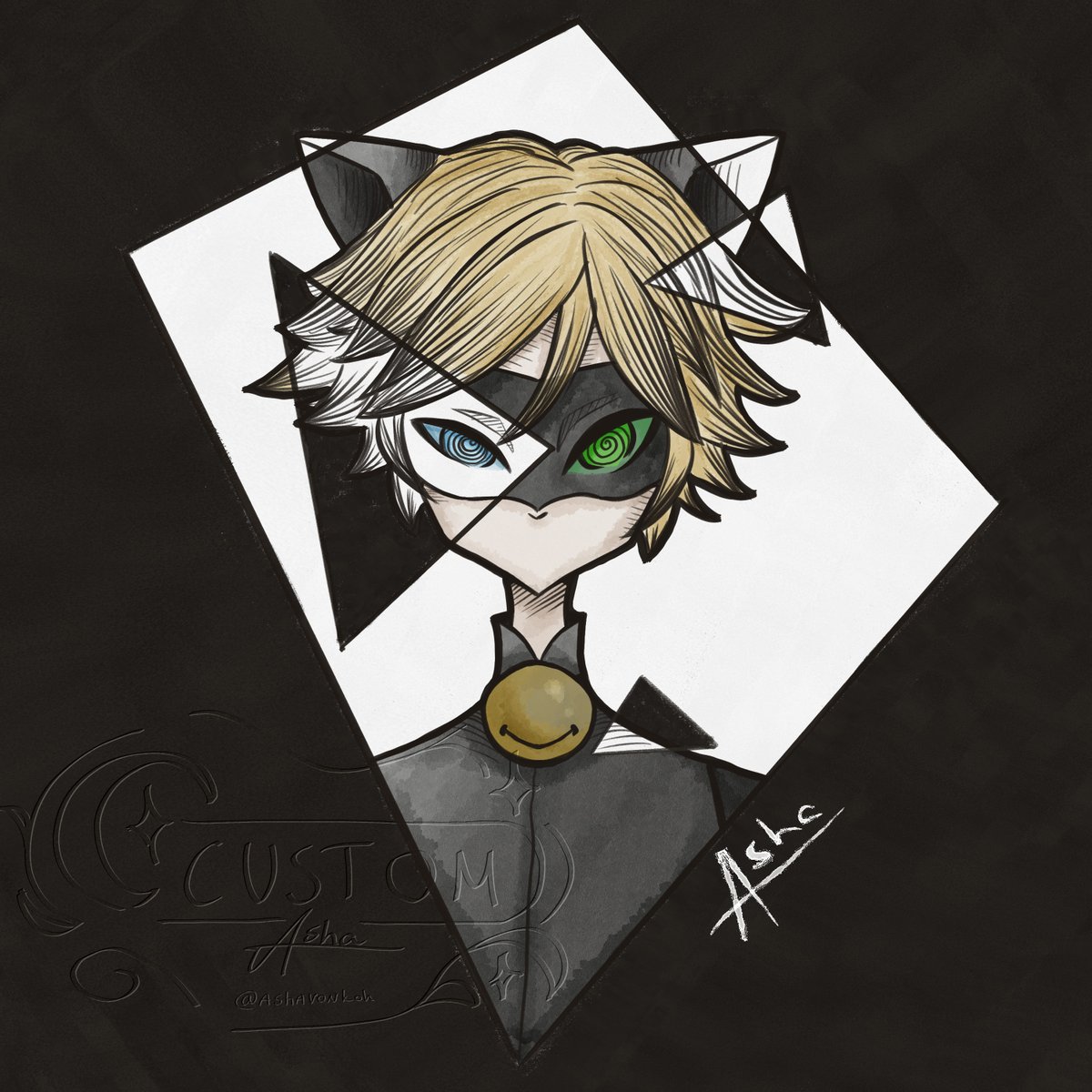 AshaVonKoh's tweet photo. Cat Noir / Cat Blanc 
Alter-Ego

#VGtober26 https://t.co/e4czhOkGoZ