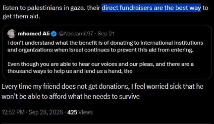 pradaUAENA's tweet photo. Bring relief Em Ahmed @EmAhmadFromGaza 

Verified @oliveegirl &amp; @RadioWatermelon 
Fundraiser JUSTIN JAMES / @valensfall378 

only 2 donation🥺,hopefully CARE GAZA + high enggement @extra_beef_  etc willing requote, better readable plea to public🙏

LINK
https://t.co/3nNFX4G36N https://t.co/cnPxZkCtC0