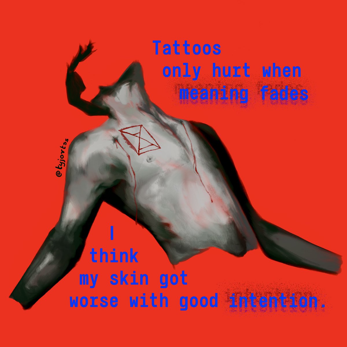 tyjortss's tweet photo. .: 3. Tattoos
.
For today I am reposting an older piece of mine. 
#cliquetober2026 #cliqueart https://t.co/GPkWUmH2Aw