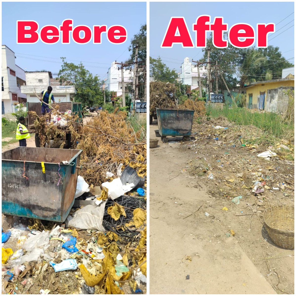 elurumc's tweet photo. Under the SwachhataHiSeva program,EluruMC sanitation teams executed an extensive sanitation drive across Circles 2,5,6 &amp; 8 today.
*Bulk garbage lifting across primary locations.
*Major drain desiltation to prevent waterlogging &amp; ensure smooth flow.
Join hands to keep Eluru clean https://t.co/CowGFKuzF7