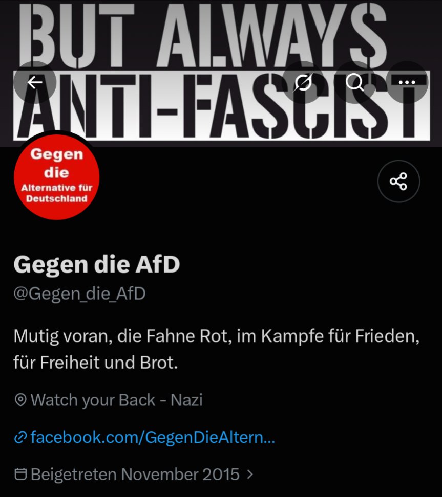 JournoZiege's tweet photo. Hinter @Gegen_die_AfD steckt der IT-ler Frank R. aus Aachen. Seit der AfD-Gründung 2013 betreibt er unter diesem Account systematisch Hetze, Falschbehauptungen und Diffamierung gegen die Partei.

#RedaktionsnetzwerkRechts https://t.co/WVr9lCmUoW