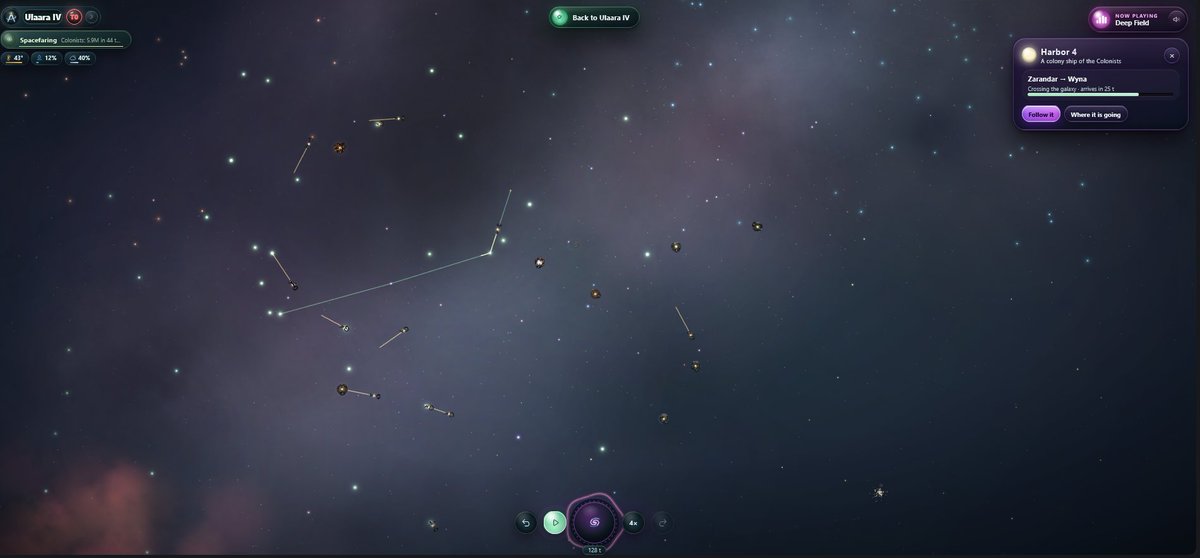 AsterraGame's tweet photo. Here we have our civilization taking out into the stars and colonizing and apparently a space battle broke out. Nothing is scripted as usual. :) https://t.co/zM2rM9fRAS