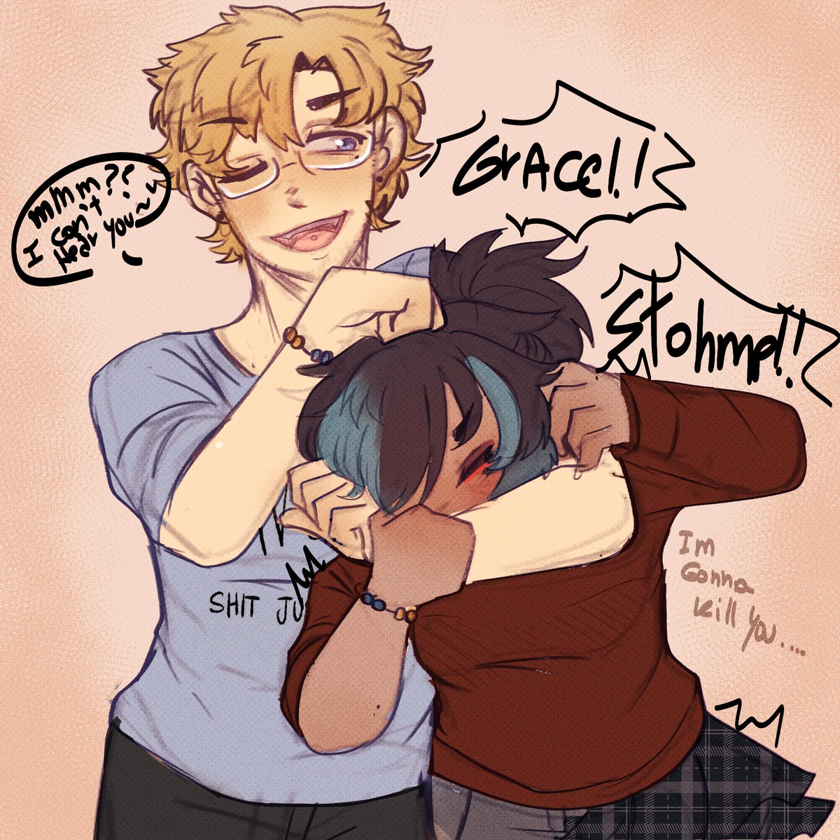 ActuallyN3mu's tweet photo. Yumetober Day 3:  Playfight

He can be a little rough sometimes(? 

#elisyumetober2026  #Artspace 🦝🦊 https://t.co/90I5FdgRy3
