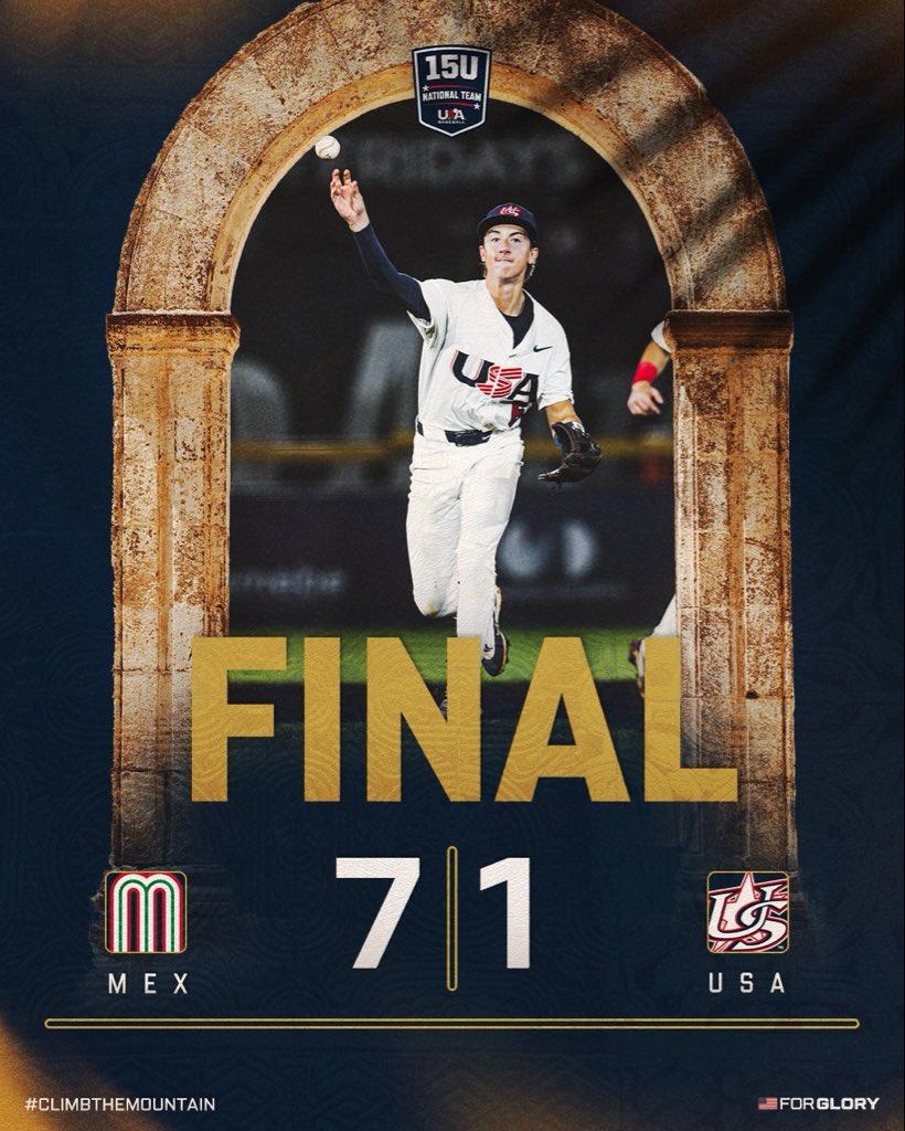 USABaseball15U's tweet photo. Final in extras https://t.co/isjNyfSGNG
