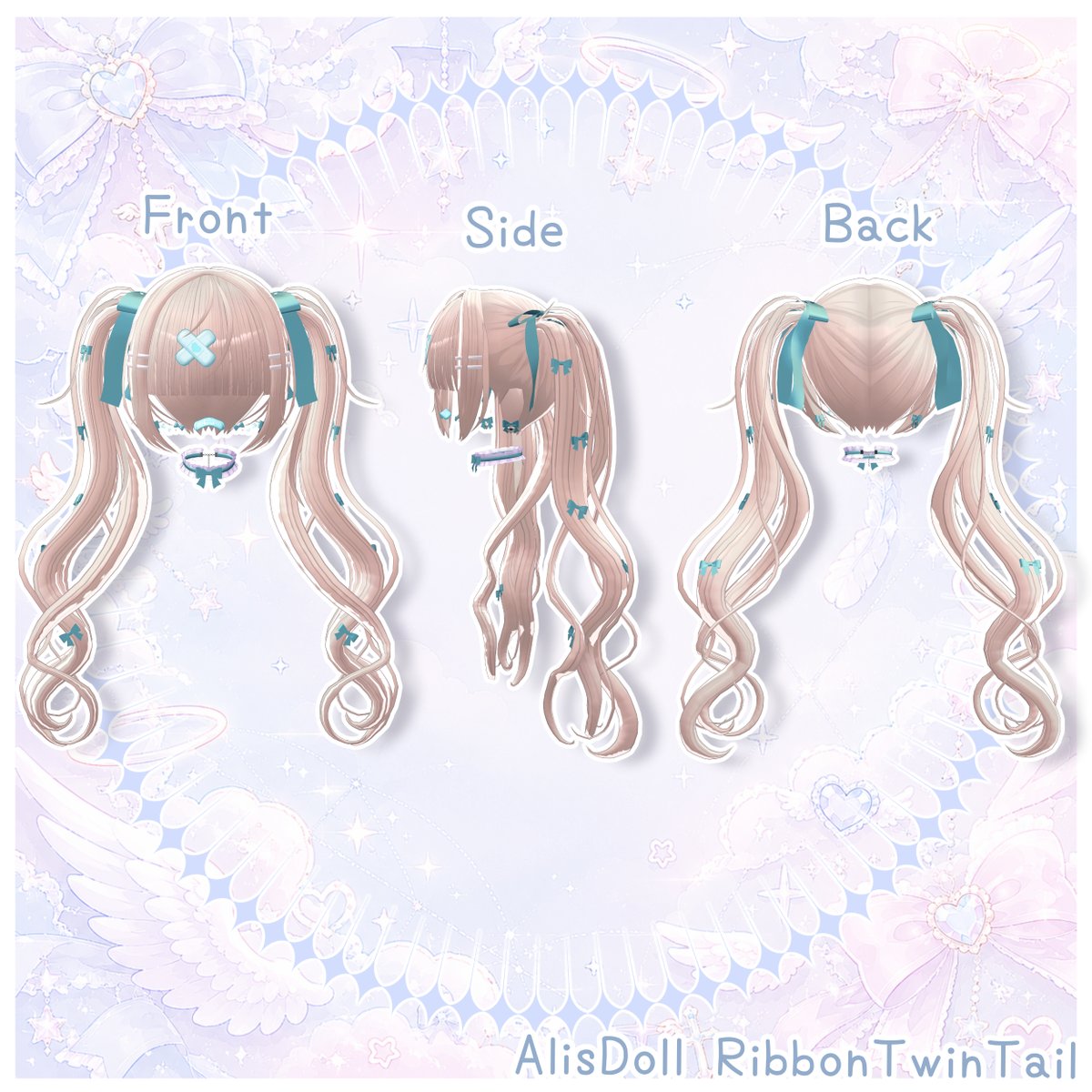 AlisDoll_VRC's tweet photo. 🎀RPキャンペーン🎀

 10/4 12:00～販売開始！！
リボンいっぱいのふわふわツインテールです💕
ヘアカラーは47色で、インナーカラー用のマスクも用意していますのでいろんなカラーが楽しめます！

更に発売日限定で75％OFFの超お得なセールを実施します！！

（@AlisDoll_VRC)をフォローと、このポストをRPで3名様にプレゼント🎁
BOOTHの♡が100増える事に当選枠が＋1✨
〆切 10/6 23:59 

 🔗https://t.co/TqRWSW2Hck

♡対応アバター♡ 
Airi/Chocolat/Eku/Flare/Fyuett/Kaguya/Kumaly/Mafuyu/Manuka/Mayo/Millfy/Milltina/Rurune/Shinano/Sio/Urara/Yumeka

#VRChat #AlisDoll