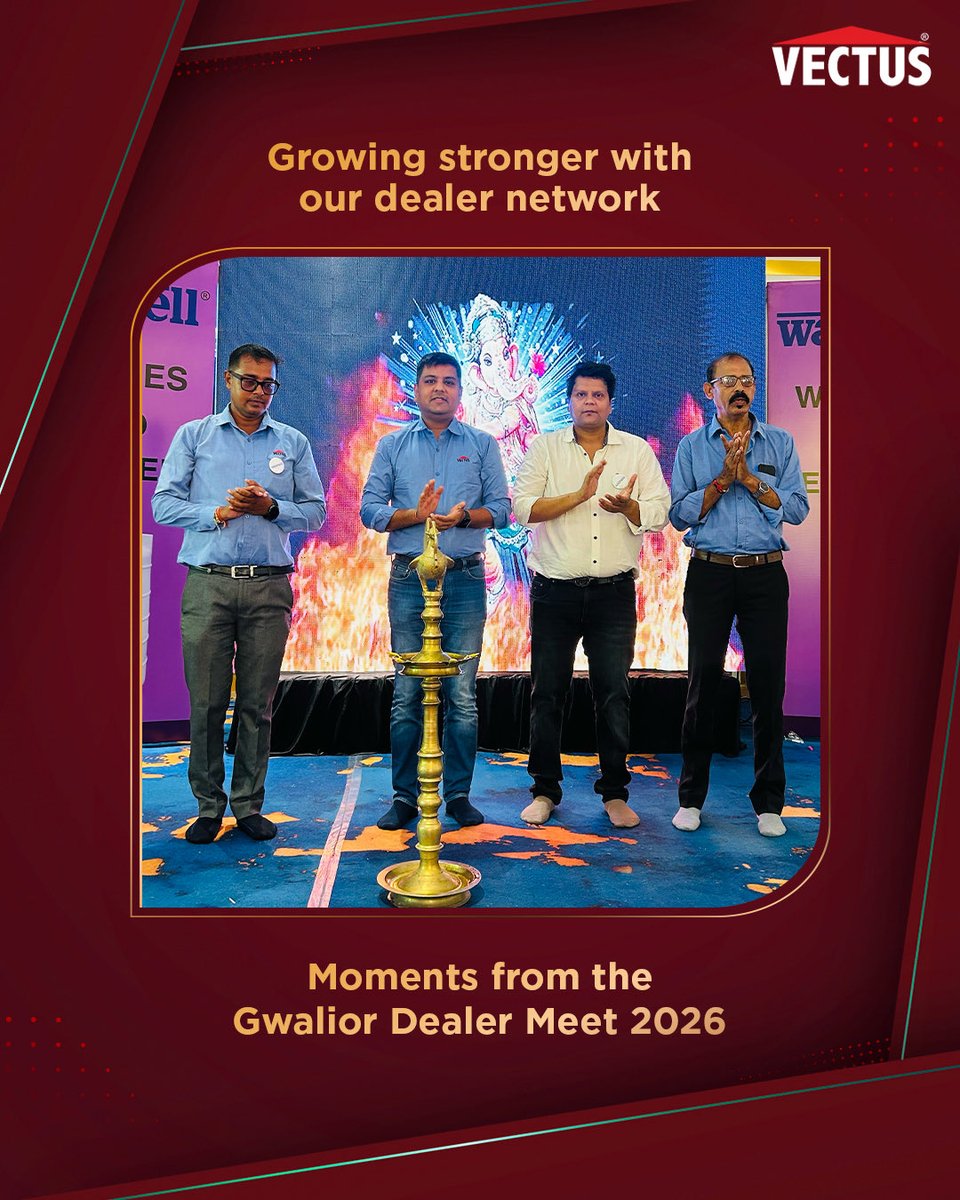 vectus_tanks's tweet photo. From product showcases and conversations to moments of recognition, the Gwalior and Ujjain Dealer Meets brought our partners together for a day of exchange, engagement and shared progress.
#Vectus #DealerMeet #Ujjain #Gwalior https://t.co/HE1wtvq3cU
