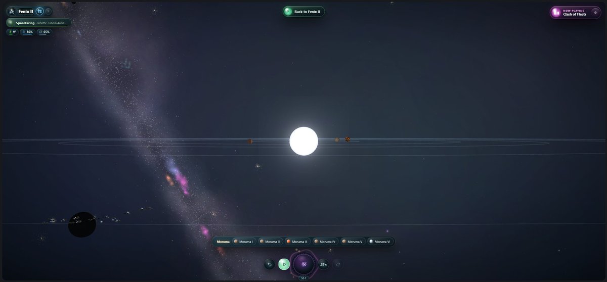 AsterraGame's tweet photo. Here we have our civilization taking out into the stars and colonizing and apparently a space battle broke out. Nothing is scripted as usual. :) https://t.co/zM2rM9fRAS