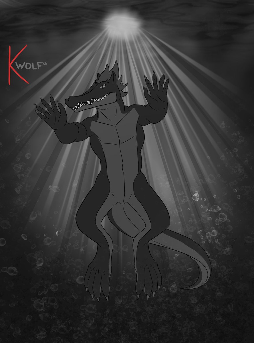 KWolf_Art's tweet photo. Weretober Day 2 - Maned Crocodile

This one was probably another 2.5-3 hours
I do like this one better than the werewolf though https://t.co/pepYzGCgj0