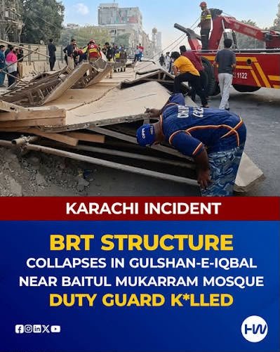 MQMFLORIDA1's tweet photo. "کراچی میں BRT کا اسٹرکچر گرنا انجینئرنگ کی ناکامی نہیں بلکہ حکومتی غفلت اور انسانی جان کی بے حرمتی کا ثبوت ہے۔ پیپلز پارٹی کے کارنامہ عوام کے لیے موت کا جال بنتے جا رہے ہیں۔ اگر یہ ترقی ہے تو پھر اس سے بڑا ظلم اور کیا ہوگا؟
@AltafHussain_90 
@AwazEHaq90
@BBhuttoZardari https://t.co/f6UAuIg1JZ