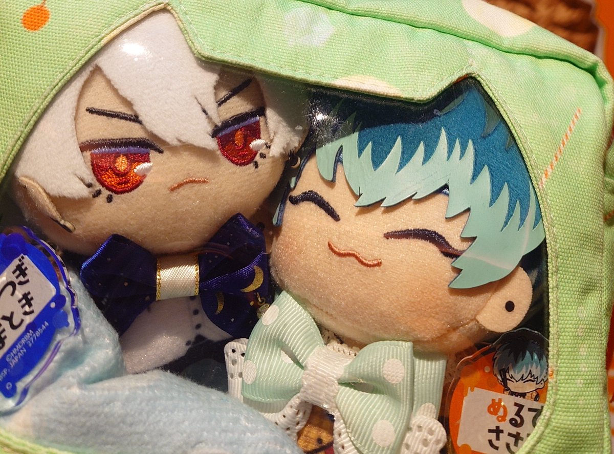 turquoise_cat's tweet photo. @cotton_candyf61 かしこまりました。では出口出てすぐ右の入場口の案内看板の後ろ、こちらのぬいバをカバンにつけております。 https://t.co/hDhvZZv0El
