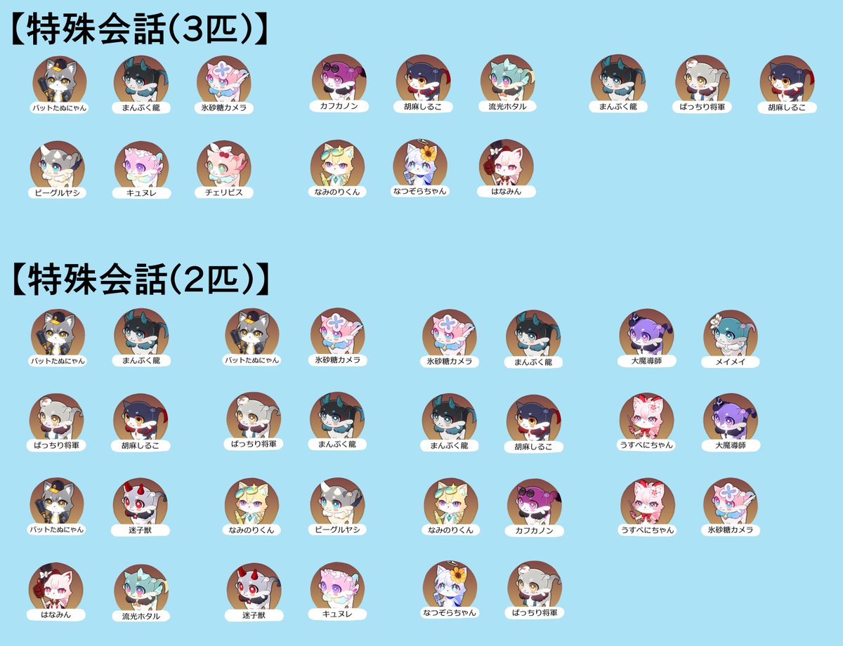 akira_aster's tweet photo. 星間幻獣の今のところ確認できてる特殊会話 雑まとめ
他にもあったら知りたい(会話を見たい😌) https://t.co/O47A3n97JR