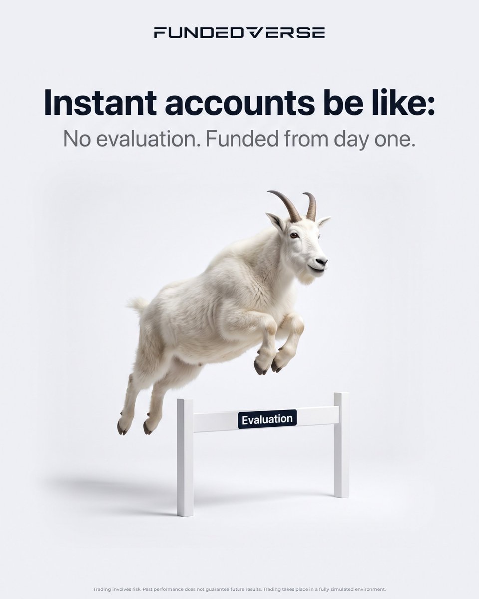 FundedVerse's tweet photo. Good morning, Traders 👋

No evaluation. Funded from day one. 

And yes, the Instant Account discount is still LIVE. 🔥
If you’ve been waiting for the right time to get funded, this might be your sign.

$2k ➡️ $9 (Start9)
$5k ➡️ $24 (Start24)

Don’t miss the offer. 🚀 https://t.co/Y99THPBaYG
