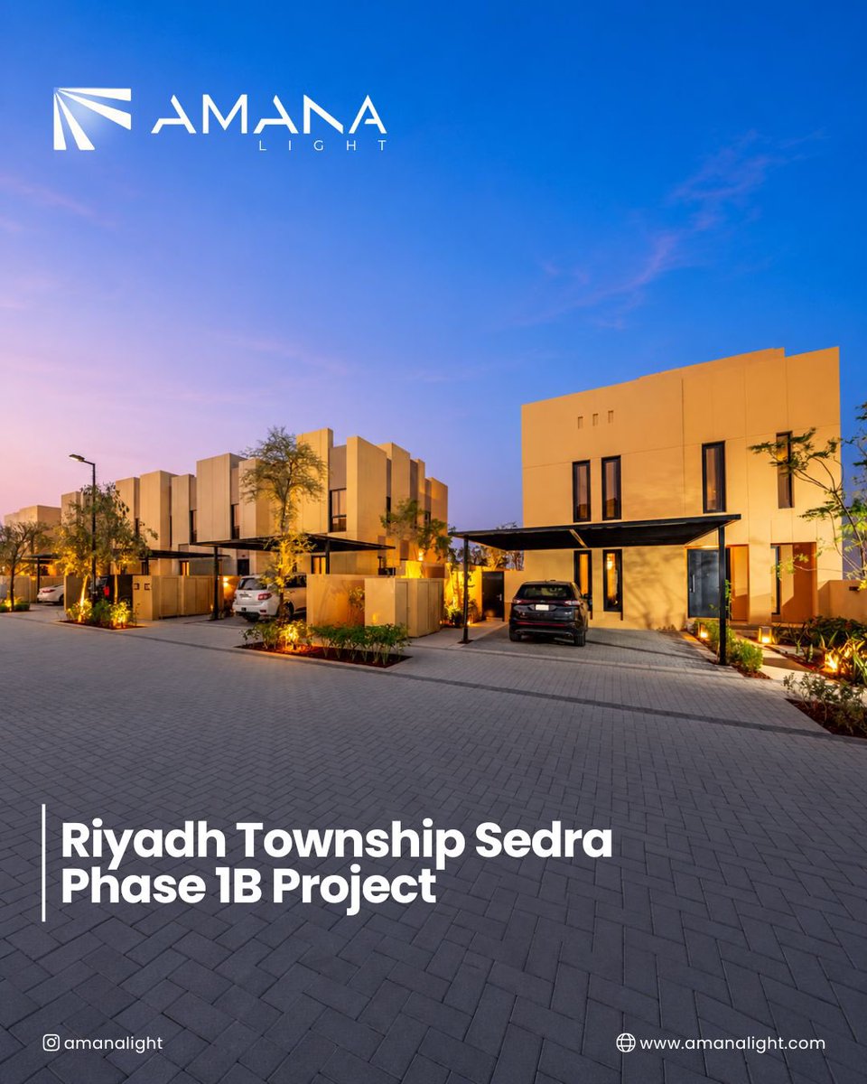 amanalightc's tweet photo. At Riyadh Township Sedra – Phase 1B, light brings the architecture and landscape to life after sunset. Warm façade accents and carefully lit greenery create a welcoming arrival experience.
AMANA LIGHT — The promise of light.
#AmanaLight #Sedra #Riyadh #ArchitecturalLighting https://t.co/NIA7apUYEI