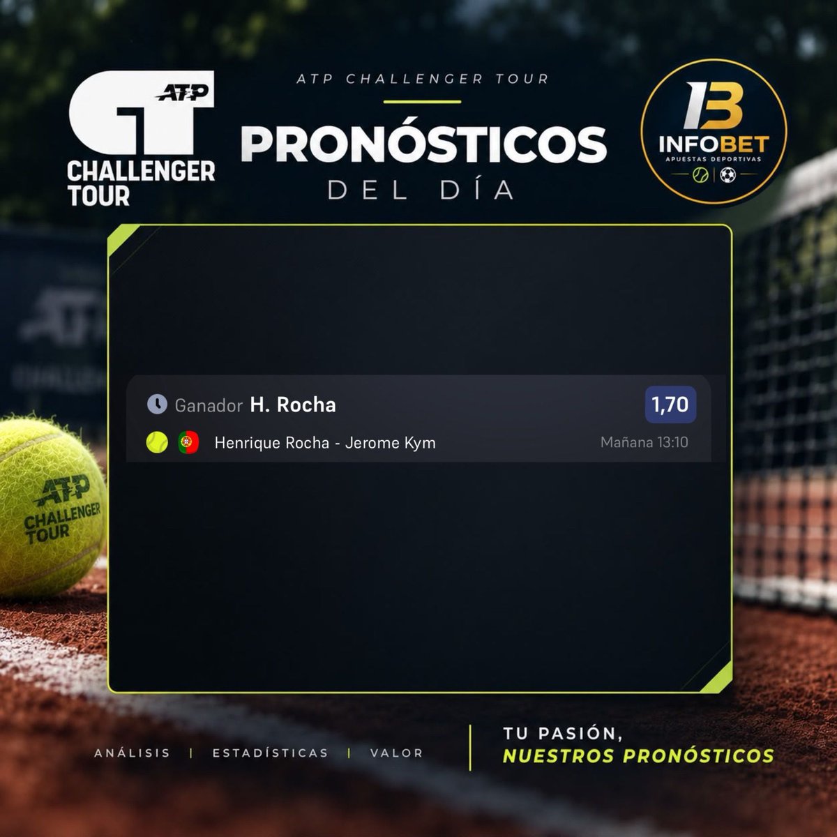 infobetap's tweet photo. Análisis en el LINK DE LA BIO❤️

TENIS- CH PORTO 2
💰CUOTA 1,70♻️ STAKE 1,5 https://t.co/ZG2zsjzjc7