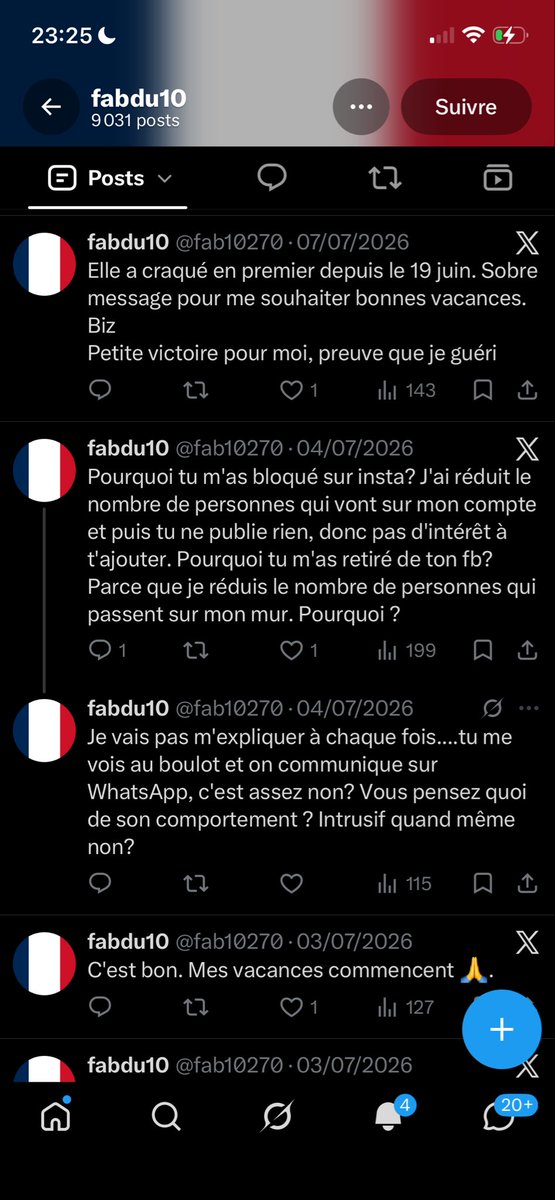 Akashilerouge's tweet photo. On commence à être nombreux par la, notre ami de Fab semble avoir une grosse peine de cœur avec une femme qui semble être aussi être gendarme qu'il surnomme "la souris".
Vu le nombre de passion chez les flics qui finissent en homicide suicide faudrait surveiller aussi https://t.co/79AnTI89NC