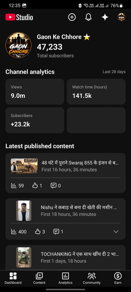 VickySutha7105's tweet photo. Dear @TeamYouTube @YouTubeIndia,
Major reach glitch on my channel since Sept 17 update. Past videos easily crossed 500k-800k views, but all new videos are now abruptly freezing between 1k-15k views with zero impressions. Content style is same. 
Link: https://t.co/5k3YyIt54n https://t.co/YIW3KYEKQn