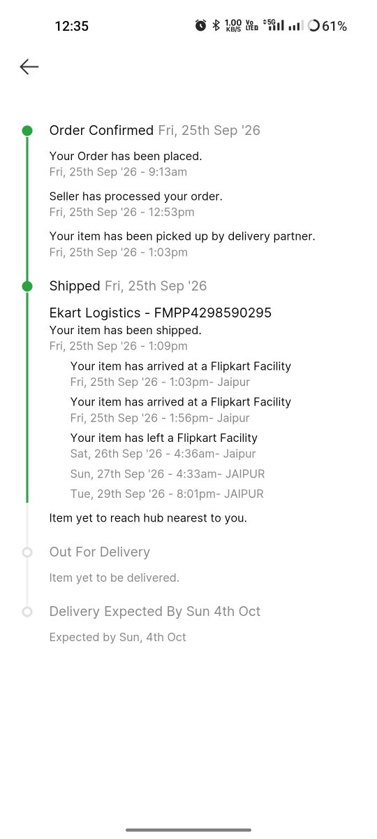 Divakarjoshi247's tweet photo. @flipkartsupport Now 4 oct... seriously...ye silsila kb tk chlega...sani pajji ki movie dekh li kya...tarikh pe tarikh...tarikh pe tarikh... https://t.co/qRFsOEeTvV