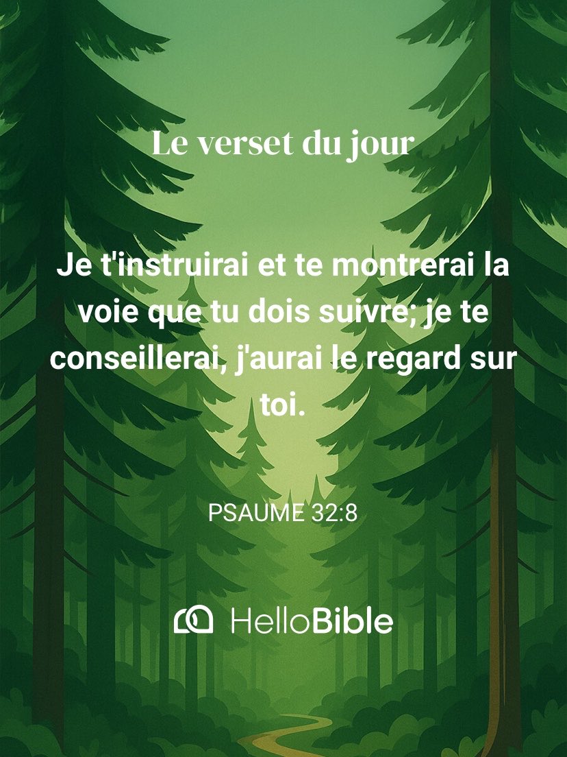 lyonelPrada90's tweet photo. Je t'instruirai et te montrerai la voie que tu dois suivre; je te conseillerai, j'aurai le regard sur toi.
Psaume 32:8 https://t.co/3isL1AIYq4