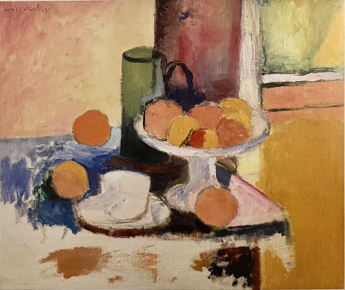 FrankMalfitano's tweet photo. PAINTING OF THE DAY: STILL LIFE WITH ORANGES, circa 1899 by #HenriMatisse #painting #FrenchArtist #greatartist #postimpressionist  #1890s #stilllife https://t.co/PF60BLfkqn