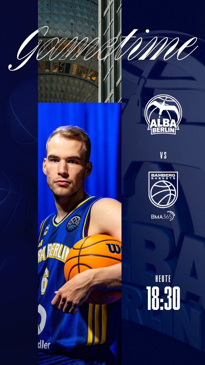 albaberlin's tweet photo. Deutscher Meister vs. Pokalsieger 👀

Heute Abend empfangen wir die @Bamberg_Baskets in der Uber Arena. Wer erinnert sich noch an die letzten Duelle gegen Bamberg? Eins ist klar: Es wird heiß! 🔥 

🎫 https://t.co/XkrB6l0Wzt https://t.co/AuhfzWL3qD