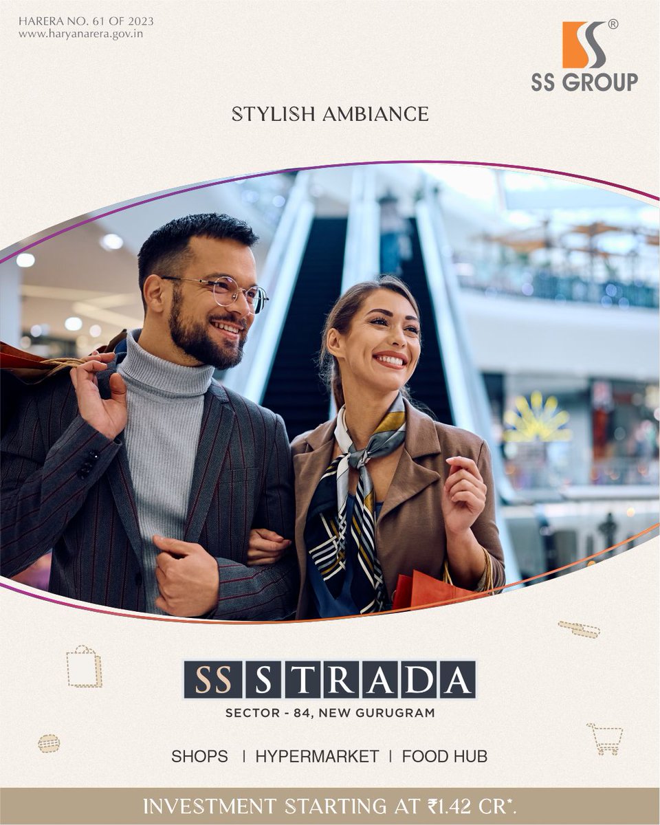 ssgroup_in's tweet photo. A stylish setting for brands that like to stand apart.
Now ready to move in.
#SSGroup #SSStrada #CommercialSpace #propertyinvestment #ModernRetail #ReadyToMoveIn https://t.co/CapCIaPChA