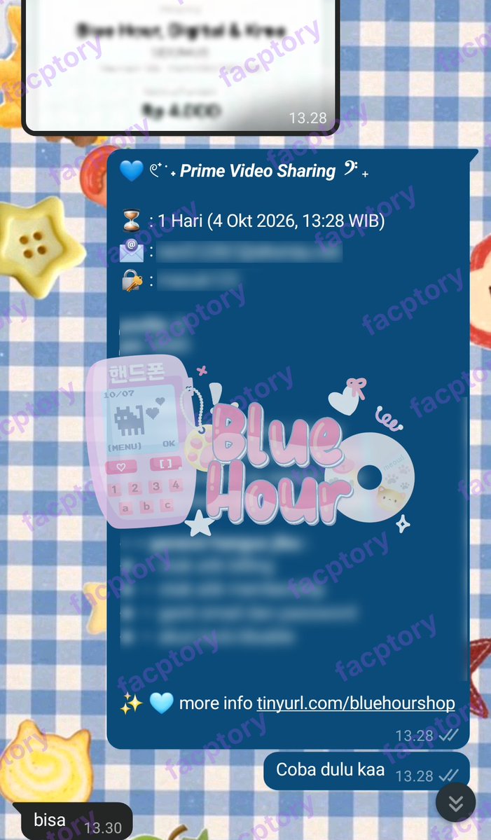 facptory's tweet photo. ᨳ 🎀📃 ⎯⎯  ‘nü testi : dropped!’ 𓍼 ⸼

⠀⁞★ pri   ⑅   me — 1d

⠀⁞★ net   ⑅   flix — 1d

terima kasih sudah berkunjung 🪀🧸 ⊹ ࣪ ˖ dan jajan di sini, see you later! ⭐🪽 https://t.co/HfSYNNwqW4