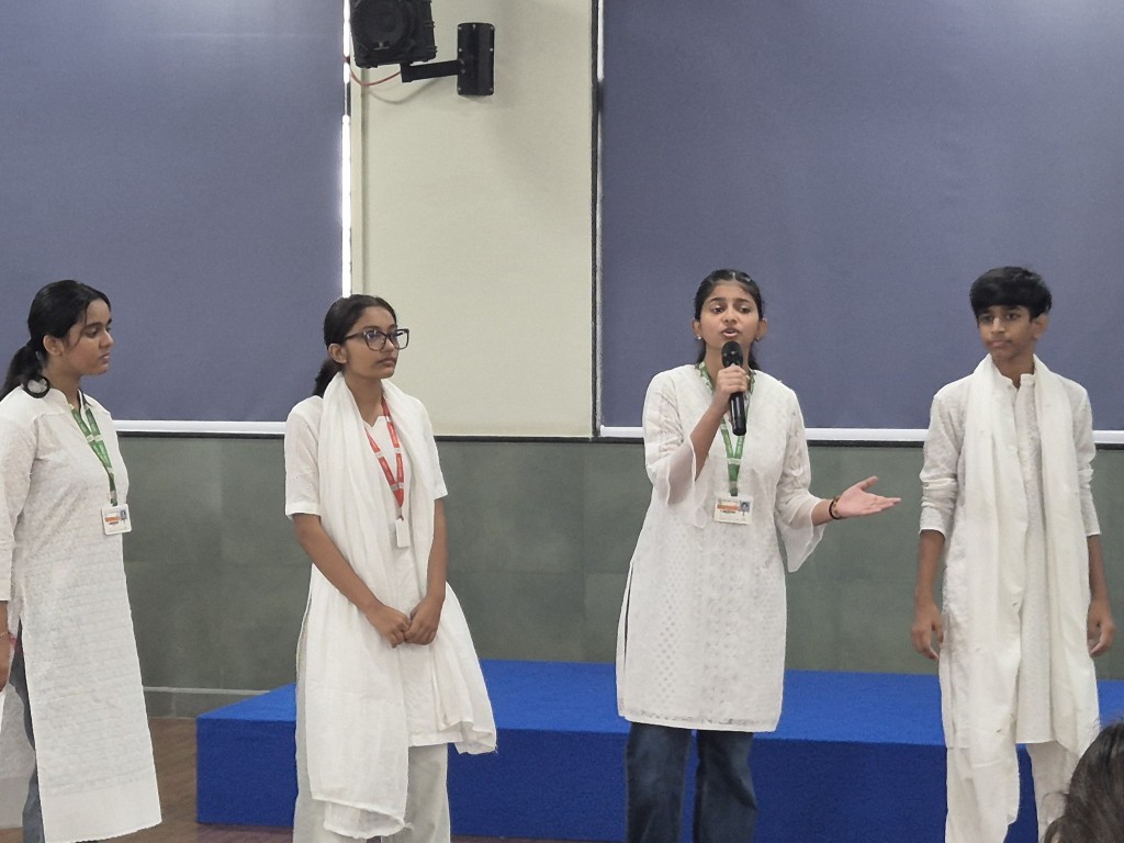 DPSTapi's tweet photo. 🇮🇳 Class IX-B presented a meaningful Salt Satyagraha Assembly, highlighting the historic 1930 movement, Mahatma Gandhi’s Dandi March and the values of courage, unity and non-violence. 🧂✨
#DPSTapi #SaltSatyagraha #DandiMarch https://t.co/OFpmjfpeni